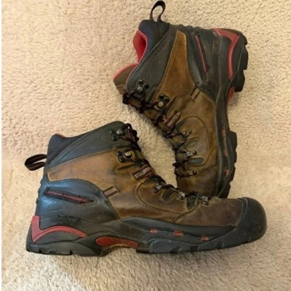 KEEN Utility 6 Inch Work Boots Men's Size 13EE Brown Carbon Fiber Toe Cap
